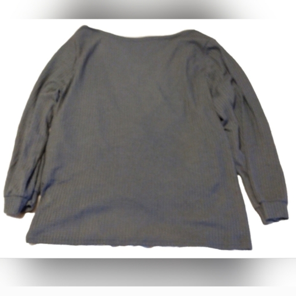 BLOOMCHIC SOLID WAFFLE KNIT WRAP LONG SLEEVE TOP WOMEN'S SIZE 4X - Picture 4 of 11